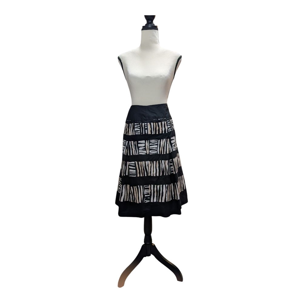 *2 FOR 1* Talbots Black and Multicolor A-Line Skirt - Picture 4 of 8
